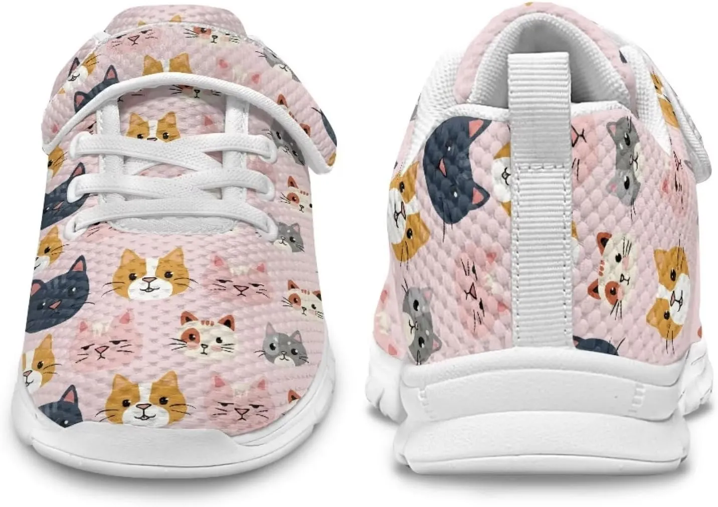 Showudesigns Athletic Tennis Shoes for Girls Kids Active Sip On Sneakers Running Gym Shoes