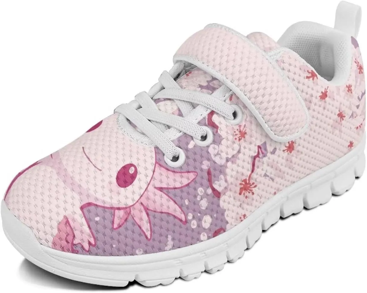 Showudesigns Athletic Tennis Shoes for Girls Kids Active Sip On Sneakers Running Gym Shoes