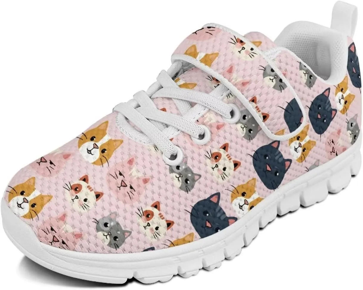 Showudesigns Athletic Tennis Shoes for Girls Kids Active Sip On Sneakers Running Gym Shoes