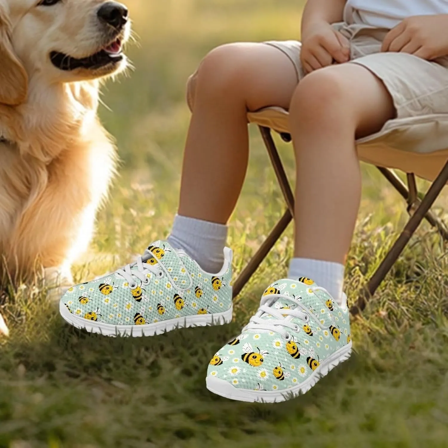 Showudesigns School Running Shoes Girls Boys Active Sneakers Kids Slip On Tennis Shoes