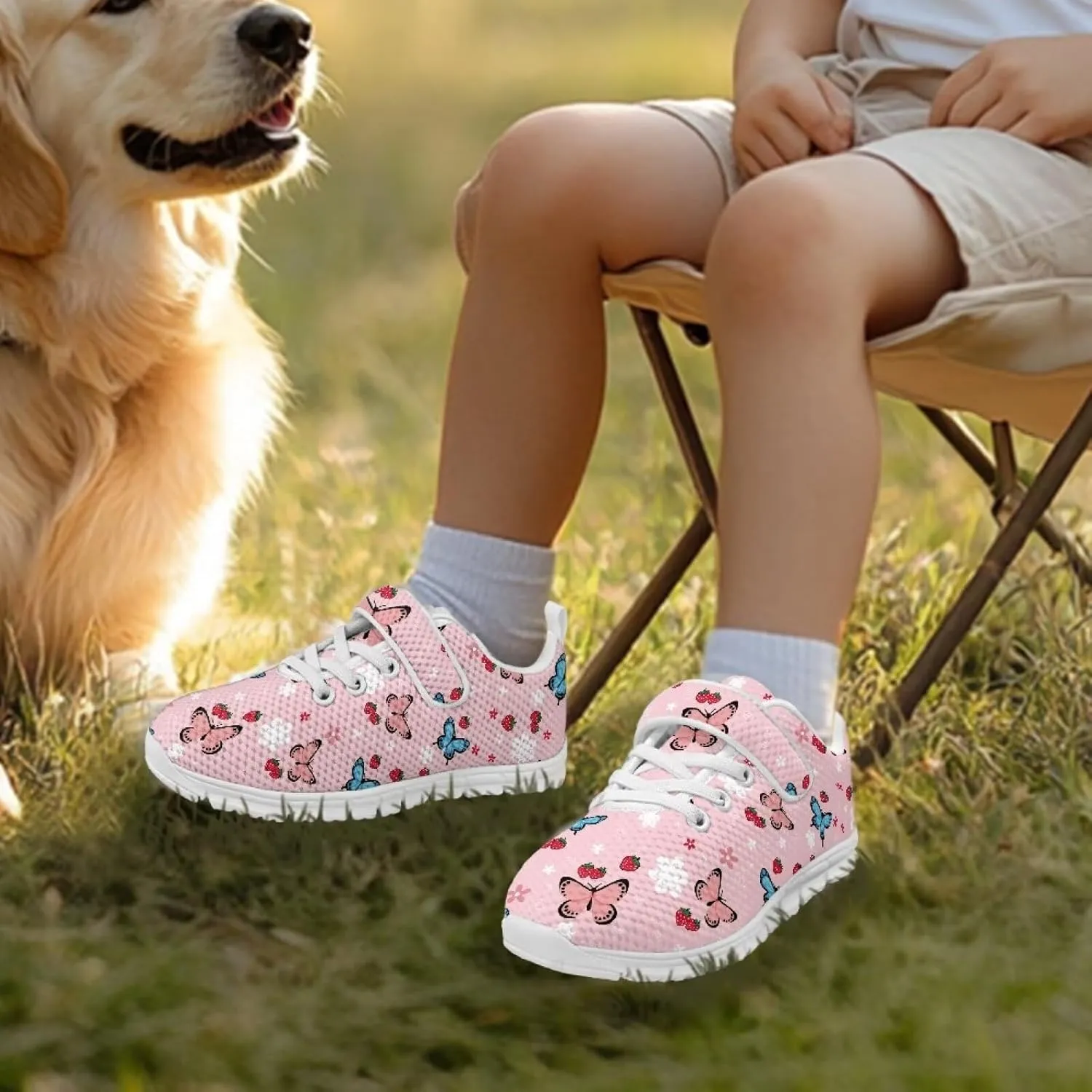 Showudesigns School Running Shoes Girls Boys Active Sneakers Kids Slip On Tennis Shoes