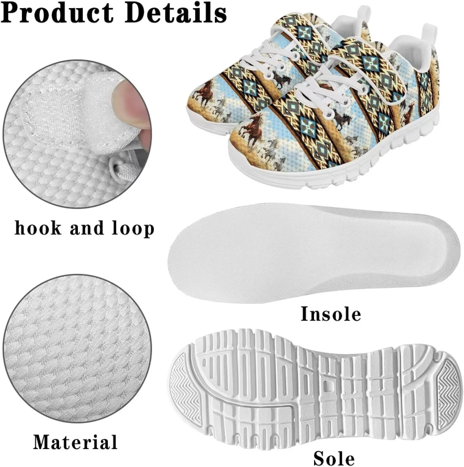 Showudesigns School Running Shoes Girls Boys Active Sneakers Kids Slip On Tennis Shoes