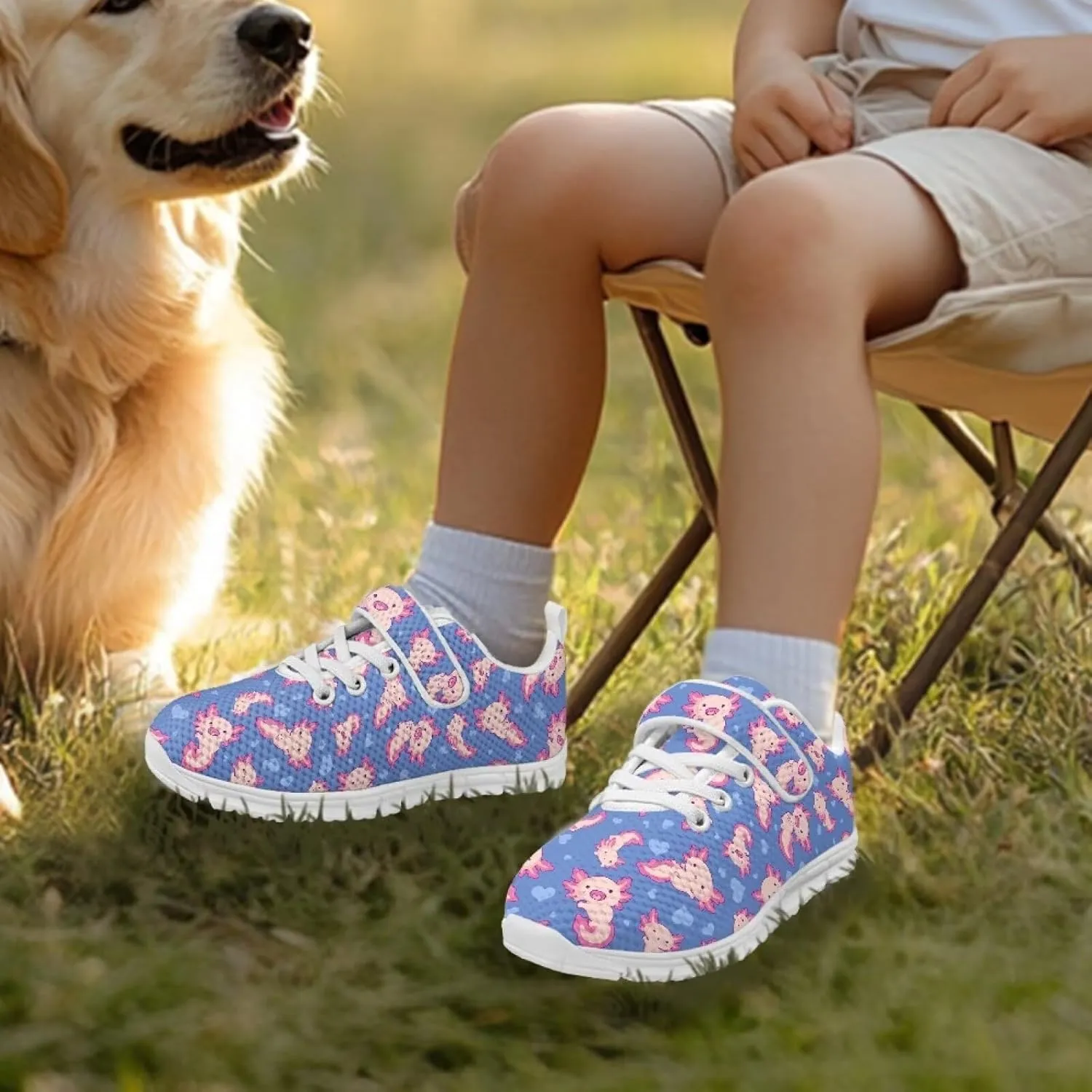 Showudesigns School Running Shoes Girls Boys Active Sneakers Kids Slip On Tennis Shoes