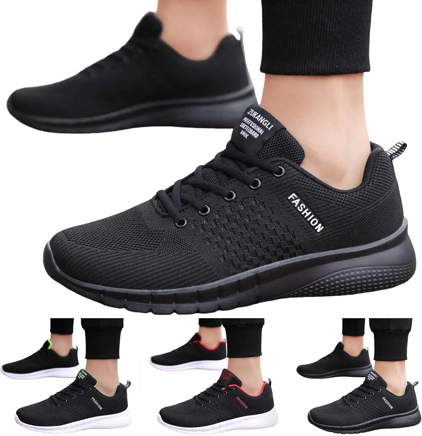 Slip on Walking Shoes for Men Casual Dressy Memory Foam Breathable Mesh Fashion Sneakers Non Slip Travel Jogging Training Gym Shoes Wide Width