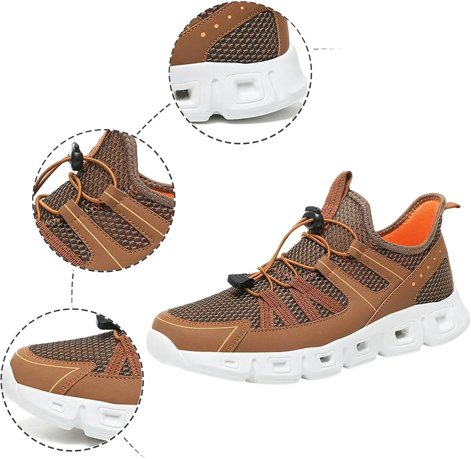 Slip on Walking Shoes for Men Comfort Memory Foam Breathable Mesh Fashion Sneakers Non Slip Travel Jogging Training Gym Shoes Wide Width