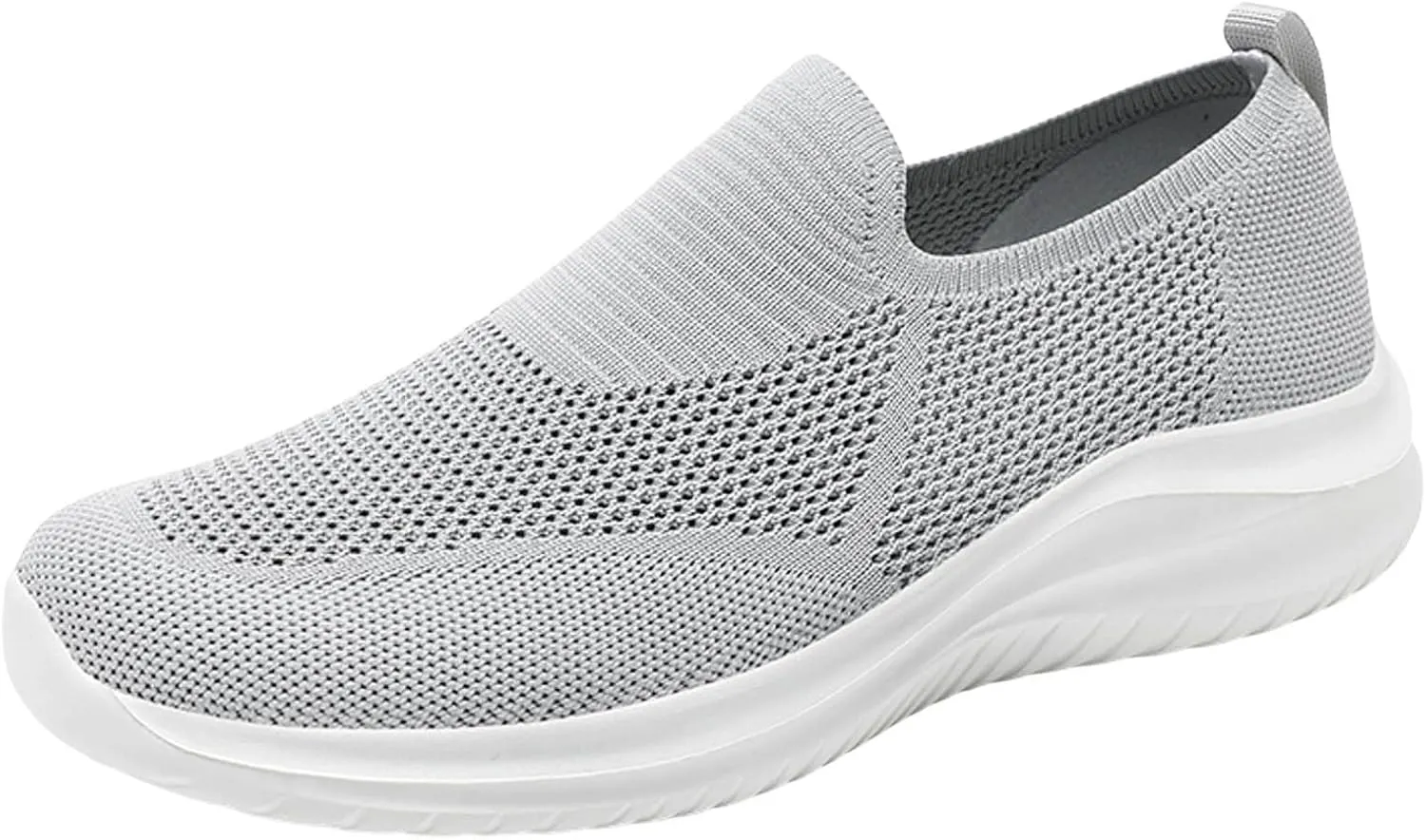 Slip on Walking Shoes for Men Comfort Memory Foam Ultra Lightweight Breathable Fashion Sneakers Non Slip Arch Support Vacation Training Gym Shoes Wide Width