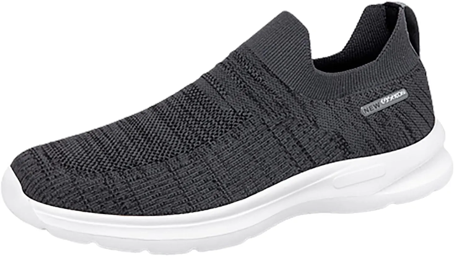 Slip on Walking Shoes for Men Comfortable Memory Foam Breathable Mesh Fashion Sneakers Non Slip Arch Support Cushioning Training Gym Shoes Wide Width