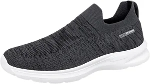 Slip on Walking Shoes for Men Comfortable Memory Foam Breathable Mesh Fashion Sneakers Non Slip Arch Support Cushioning Training Gym Shoes Wide Width