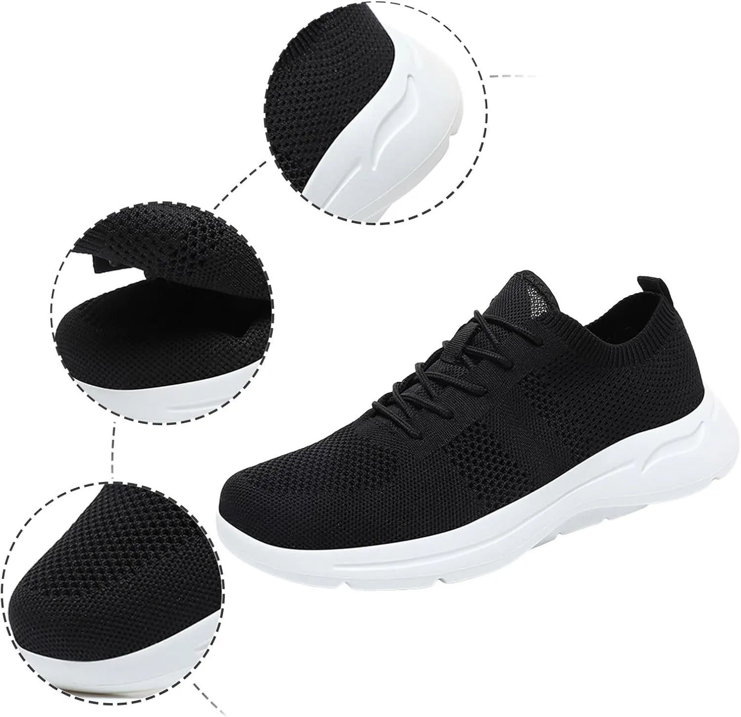 Slip on Walking Shoes Men Casual Dressy Memory Foam Breathable Mesh Fashion Sneakers Non Slip Indoor Outdoor Training Gym Shoes Wide Width