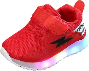 Sneakers for Girls Boys Kid Shoes with LED Light Up Shoes Shiny Toddler Sneakers Light Up for Christmas Birthday