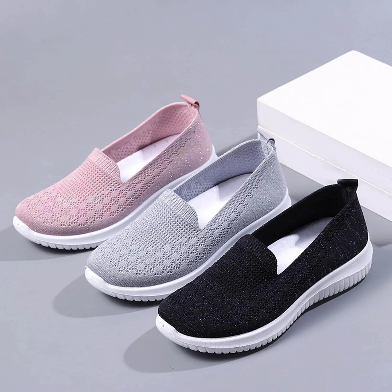 Sneakers for Women Breathable Casual Shoes Mesh Orthopedic Sneakers Outdoor Fitness Shoes for Elderly Women
