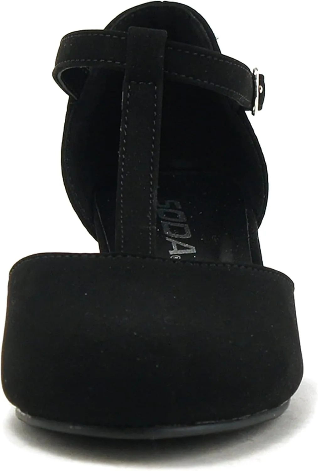 Soda Bluff-2 Kids/Children/Girls Fashion Sparkly Bling Glitter Classic T-Strap Mary Jane Block Heel Rounded Shoes