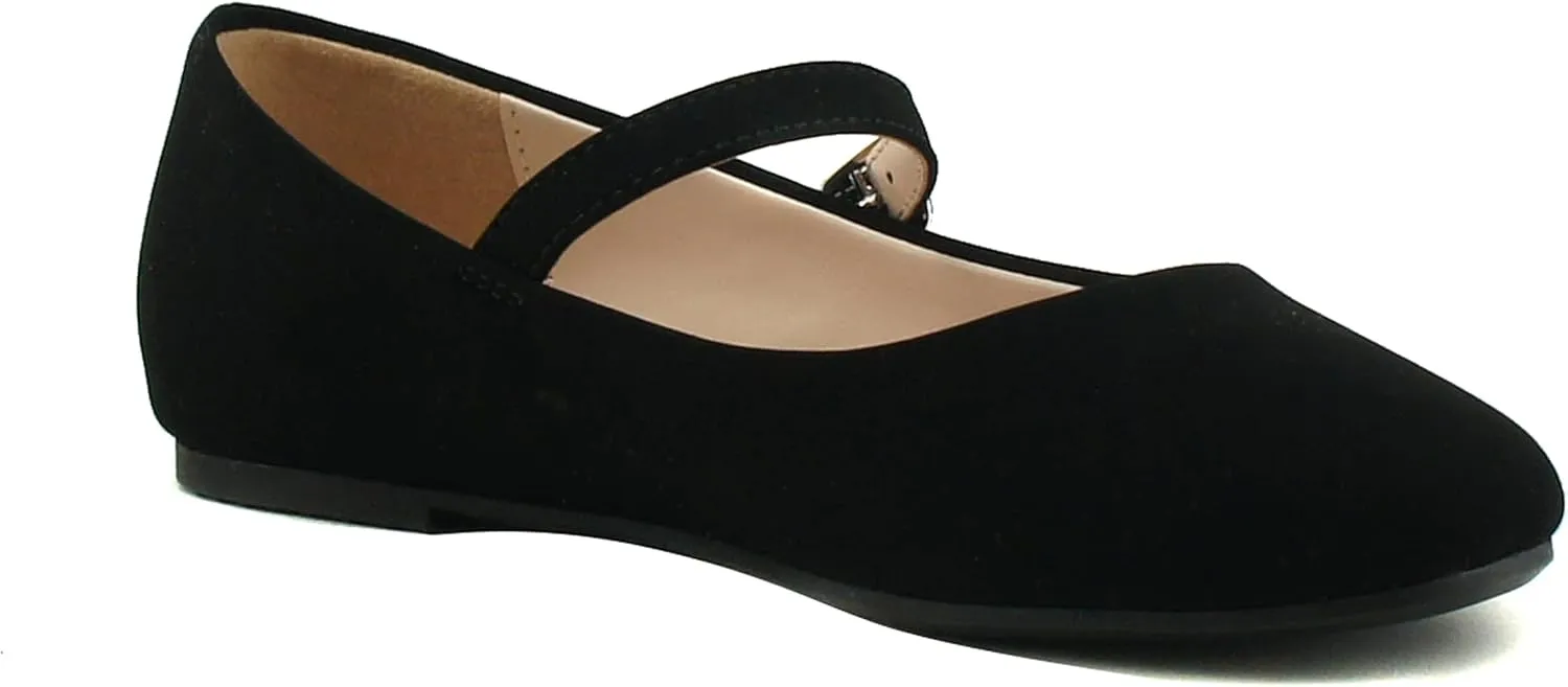 Soda Hookup-2 Kids/Children/Girls Fashion Classic Mary Jane Flat Rounded Ballet Shoes