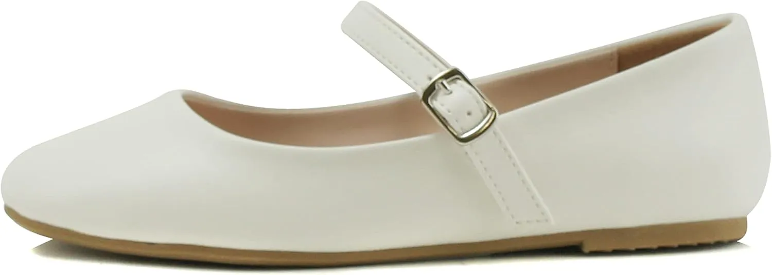 Soda Hookup-2 Kids/Children/Girls Fashion Classic Mary Jane Flat Rounded Ballet Shoes