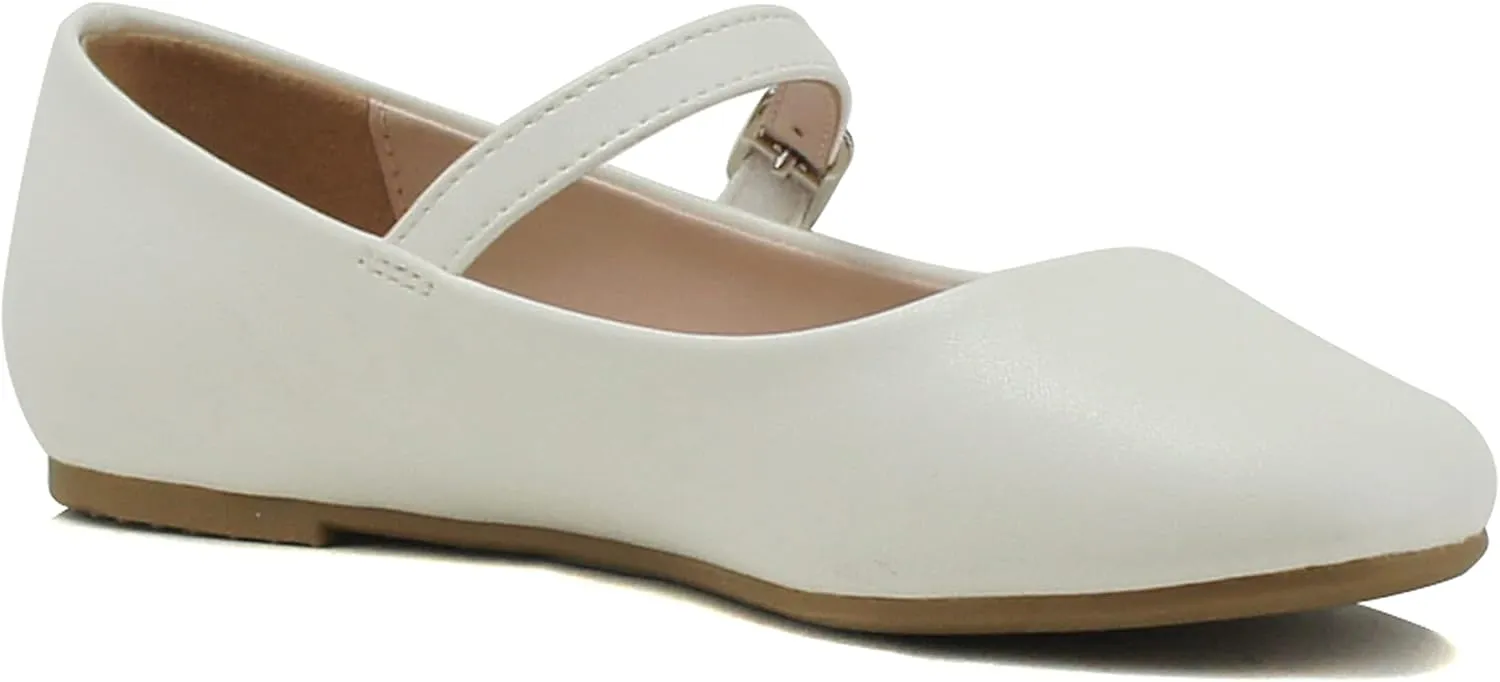 Soda Hookup-2 Kids/Children/Girls Fashion Classic Mary Jane Flat Rounded Ballet Shoes