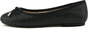 Soda Toast-2 Kids/Children/Girls Fashion Classic Sparkly Glitter Mary Jane Flat Rounded Ballet Shoes
