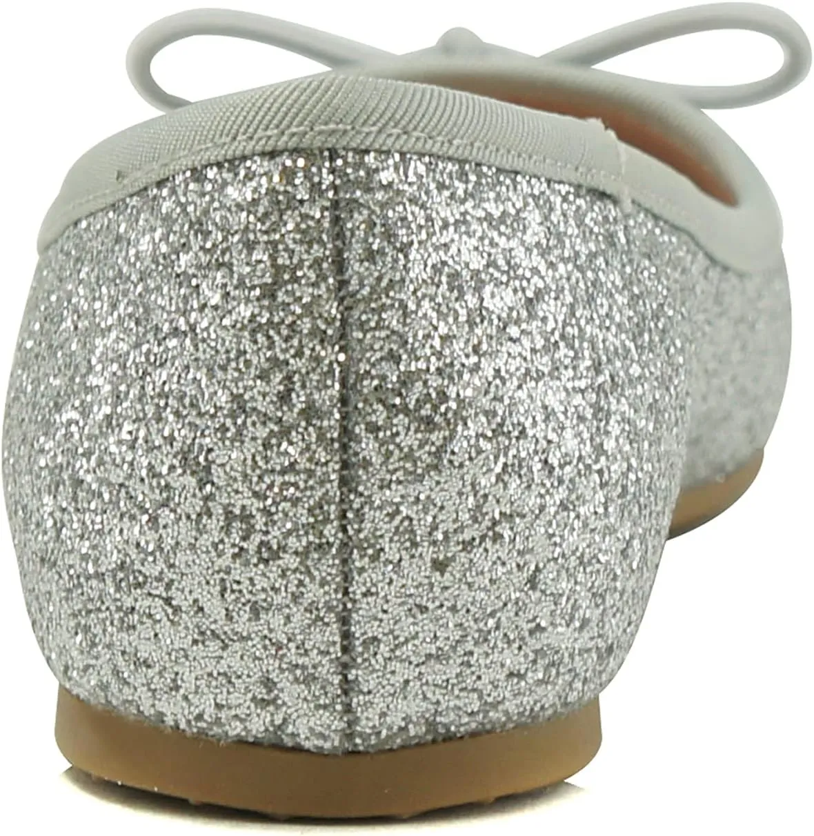 Soda Toast-2 Kids/Children/Girls Fashion Classic Sparkly Glitter Mary Jane Flat Rounded Ballet Shoes
