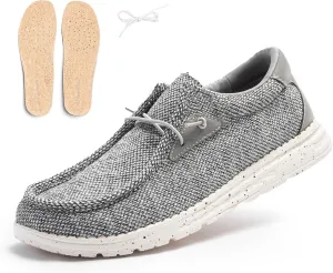 Stylish and Comfortable Men's Stretch Loafers & Slip-Ons, Lightweight Casual Mens Shoes, EVA Outsole, Breathable Upper, Extra Insole and Lace