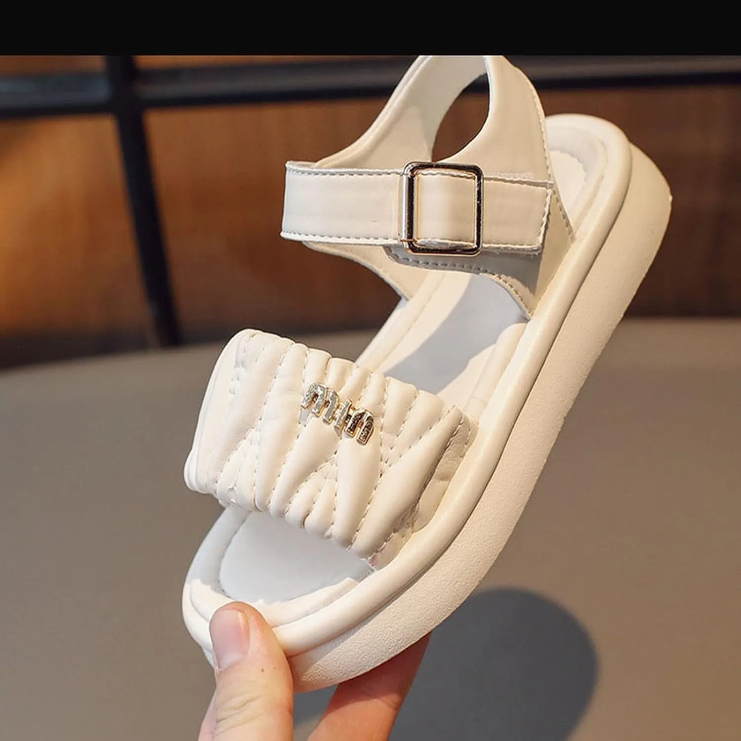 Summer Children's Beach Shoes Anti Slip Soft Sole Breathable Wedge Flatform Open Toe Cute Girls' Sandals KIDS Flip Flops for Girls