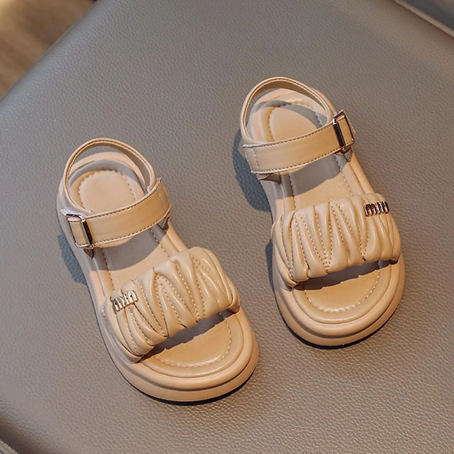 Summer Children's Beach Shoes Anti Slip Soft Sole Breathable Wedge Flatform Open Toe Cute Girls' Sandals KIDS Flip Flops for Girls
