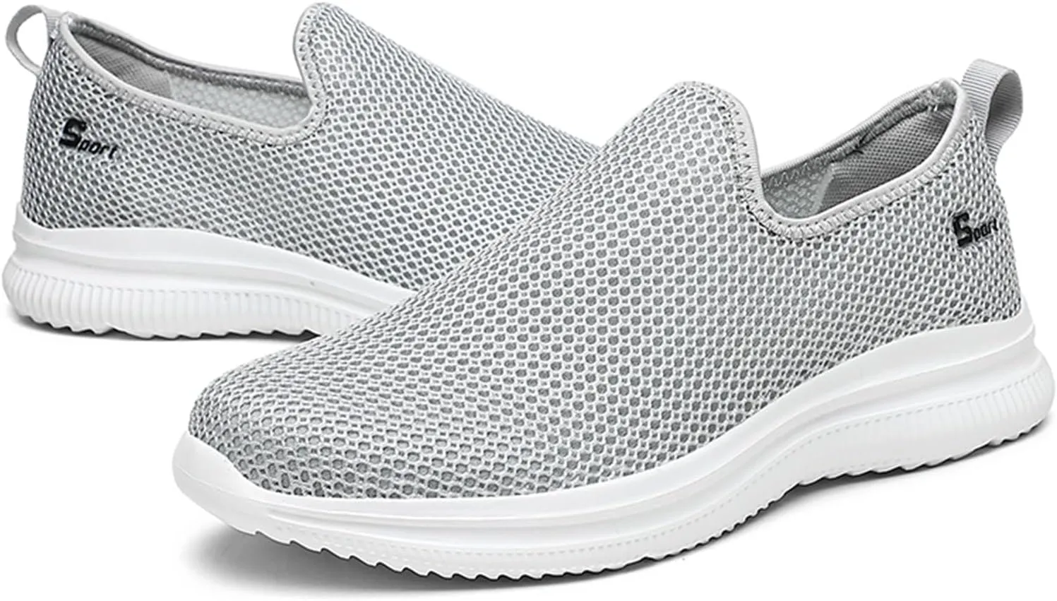 Summer Mens Shoes,Breathable Lightweight Shoes for Men,Causal Walking Sneaker with Arch Supports,Non-Slip Quick-Dry Shoe,Mens Slip on Casual Shoe with Cushion Comfy Sole