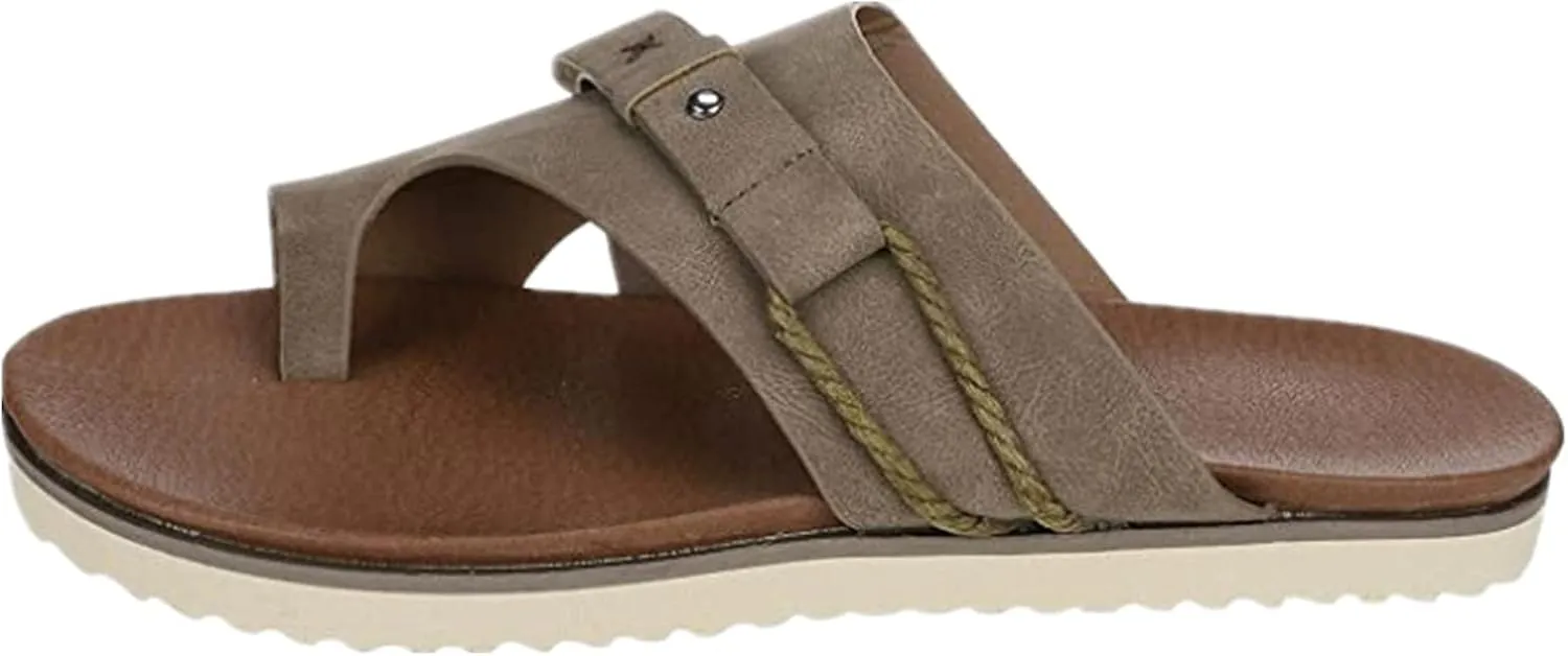 Summer Sandals For Women,Women Strappy Flat Sadals Flat Dressy Flip-Flops Clip Toe T-Strap Gladiator Thong Beach Sandals