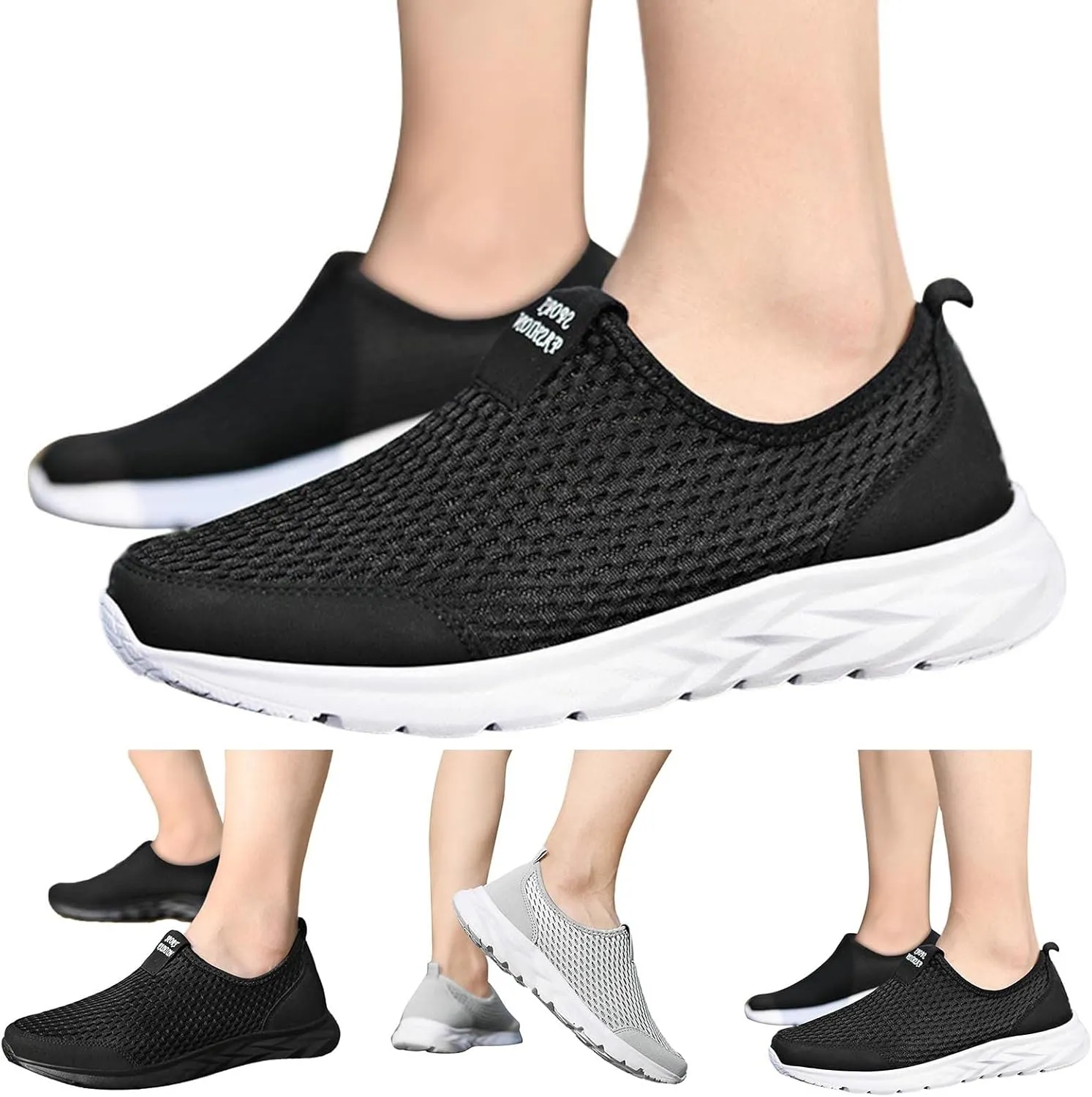 Summer Walking Shoes for Women Breathable Comfortable Lightweight Classic Comfort Flat Fashion Sneakers Couple Non Slip Casual Running Shoes for Jogging Running Daily Wear