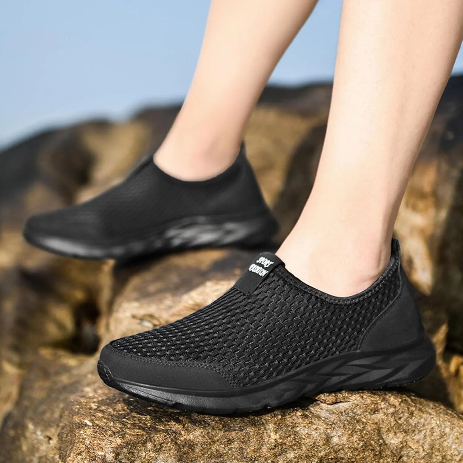 Summer Walking Shoes for Women Breathable Comfortable Lightweight Classic Comfort Flat Fashion Sneakers Couple Non Slip Casual Running Shoes for Jogging Running Daily Wear