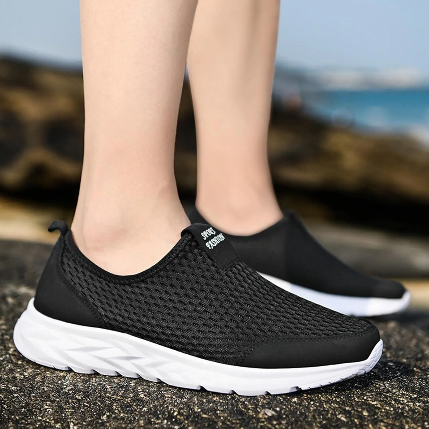Summer Walking Shoes for Women Breathable Comfortable Lightweight Classic Comfort Flat Fashion Sneakers Couple Non Slip Casual Running Shoes for Jogging Running Daily Wear