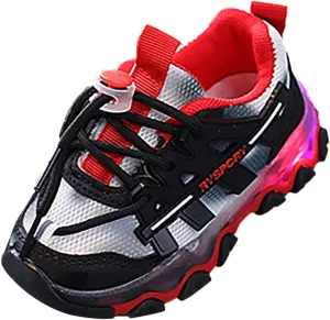 Toddler Boys Girls Light Up Shoes Flashing Lightweight Mesh Breathable Adorable Casual Sneaker for Big Kids Girls