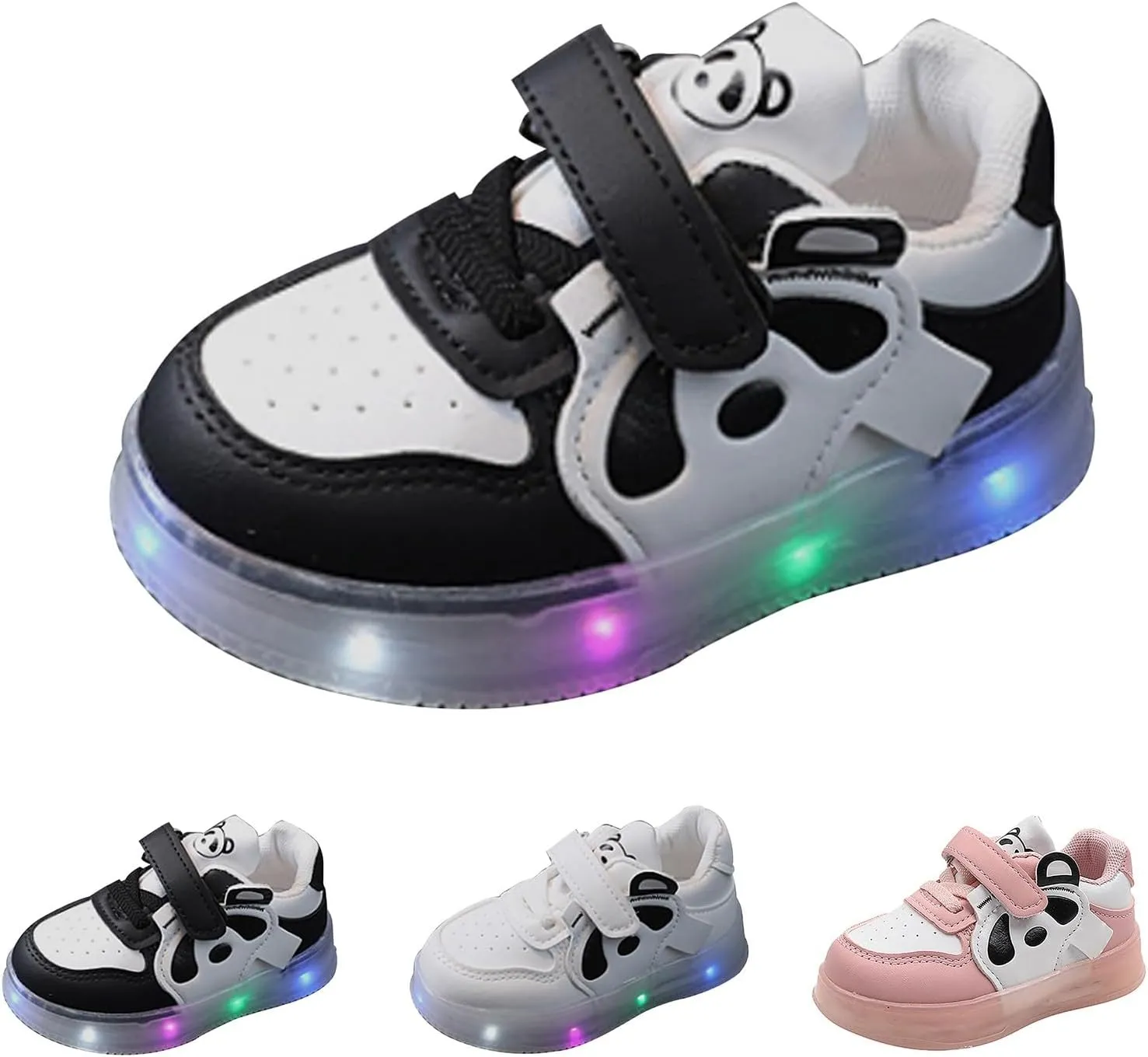 Toddler Boys Girls Light Up Shoes Little-Kids Flashing Soft Bottom Breathable Sport Shoes Children Luminous Trainer