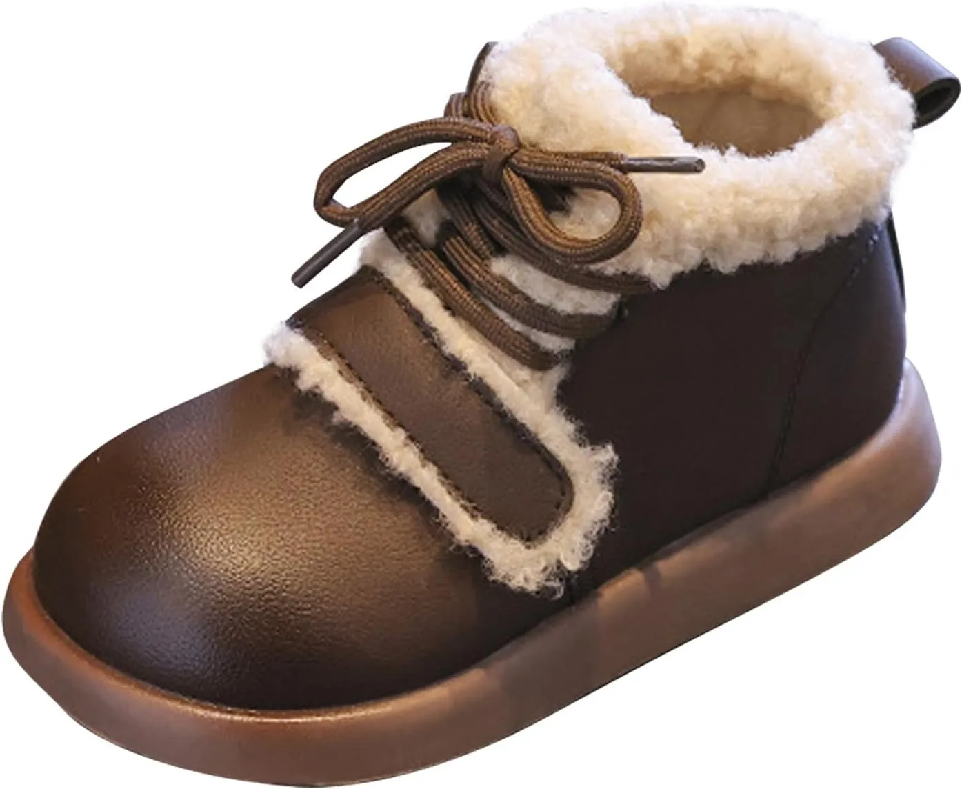 Toddler Girls Ankle Boots Fashion Big Kids Winter Water Proof Flat Keep Warm Snow Boots Kids Light up Shoes