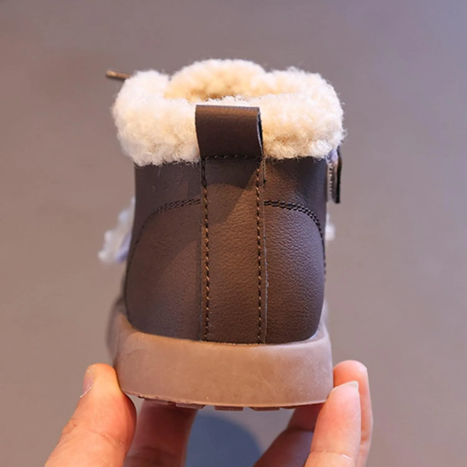 Toddler Girls Ankle Boots Fashion Big Kids Winter Water Proof Flat Keep Warm Snow Boots Kids Light up Shoes