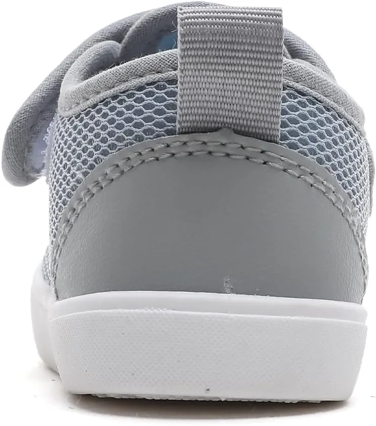 Toddler Girls Boys Shoes Kids Canvas Sneakers with Cartoon Print Adjustable Velcro Strap