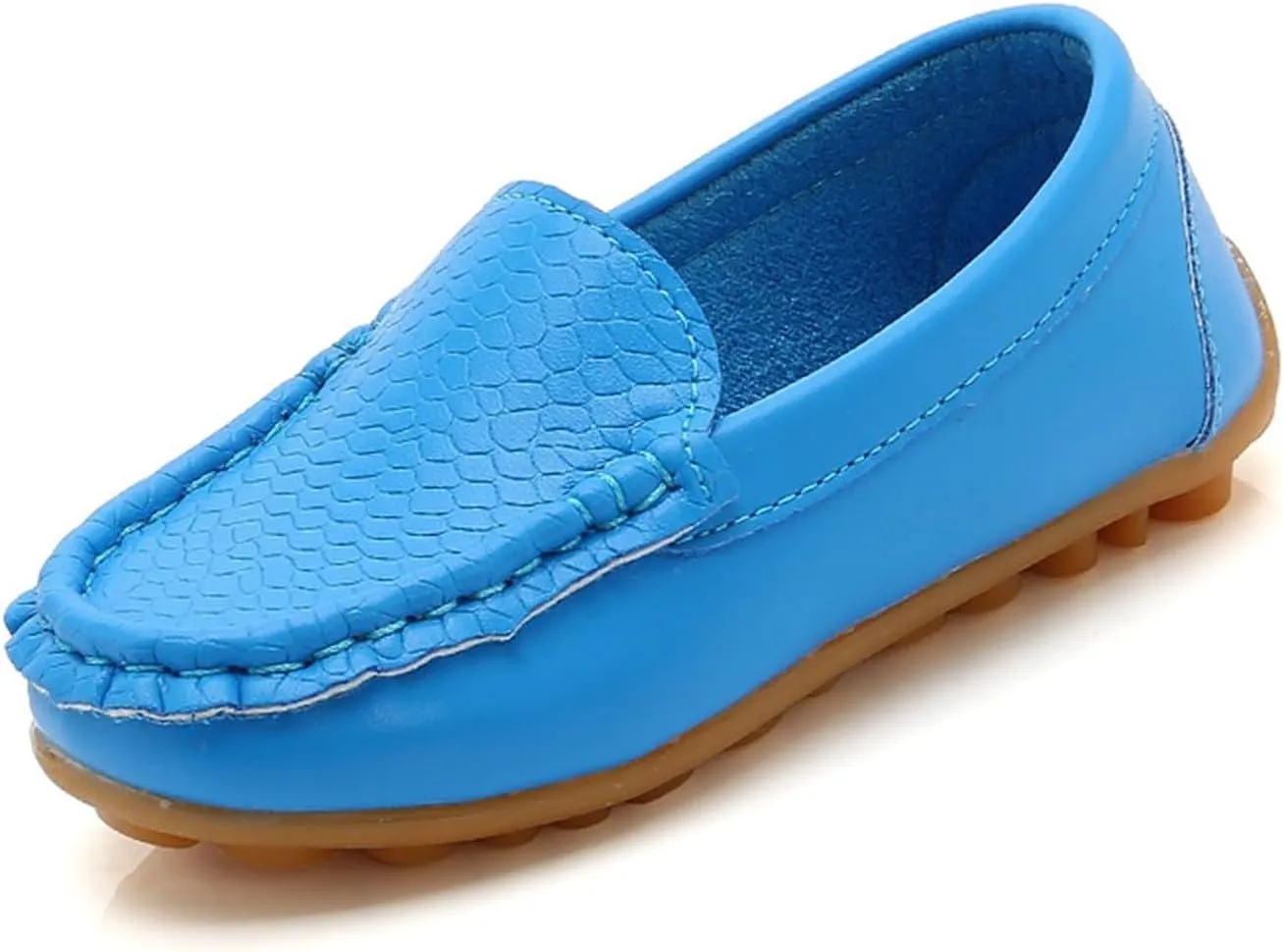 Toddler Little Kid Boys Girls Comfort Slip On Loafers Dress Flat Shoes aterproof Leather Cool Sport Casual Dress Shoes