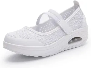 Touchmosees Women's Daily Walker Air Cushion Orthopedic Diabetic-Friendly Wedge Sneaker