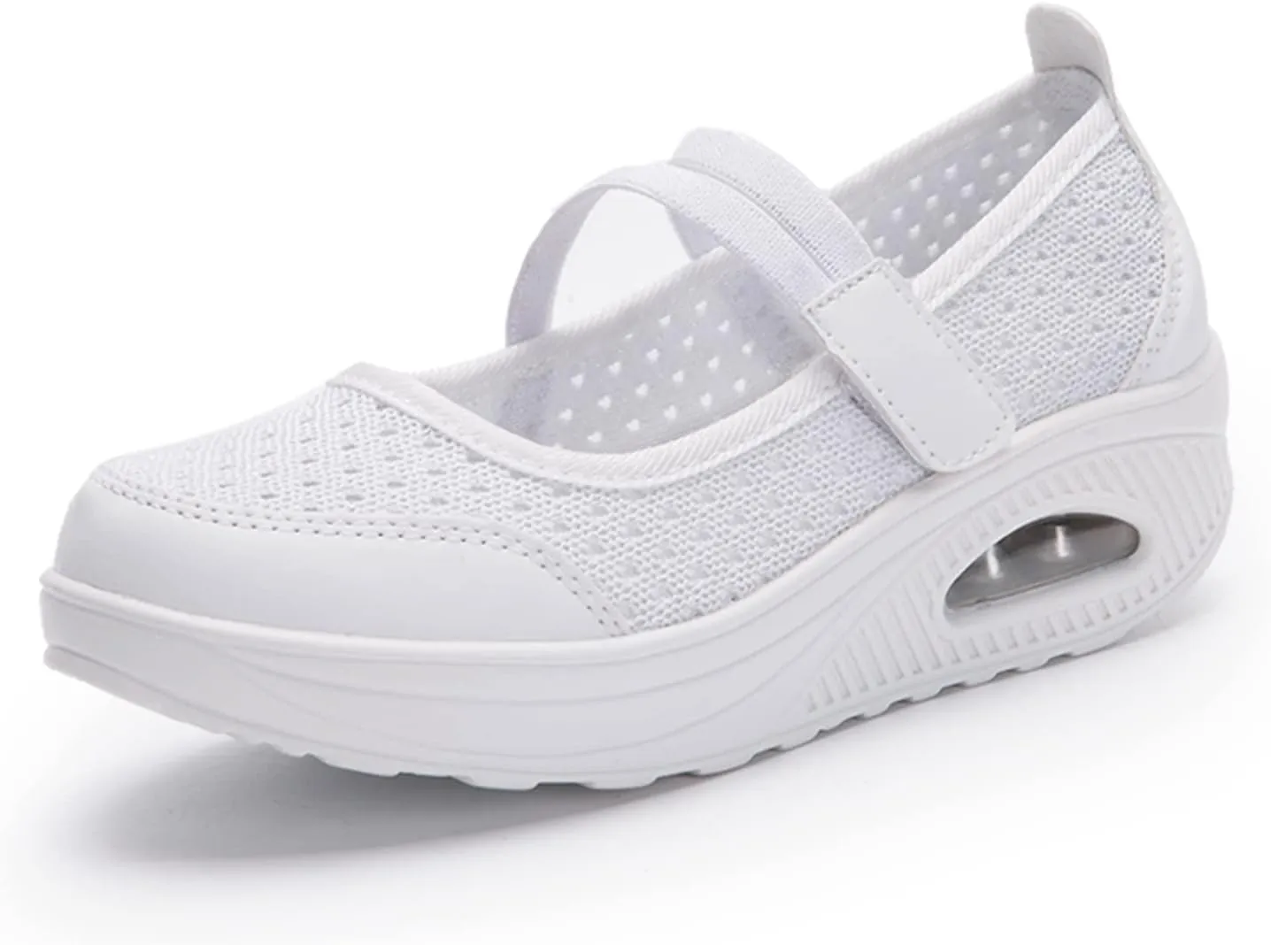 Touchmosees Women's Daily Walker Air Cushion Orthopedic Diabetic-Friendly Wedge Sneaker
