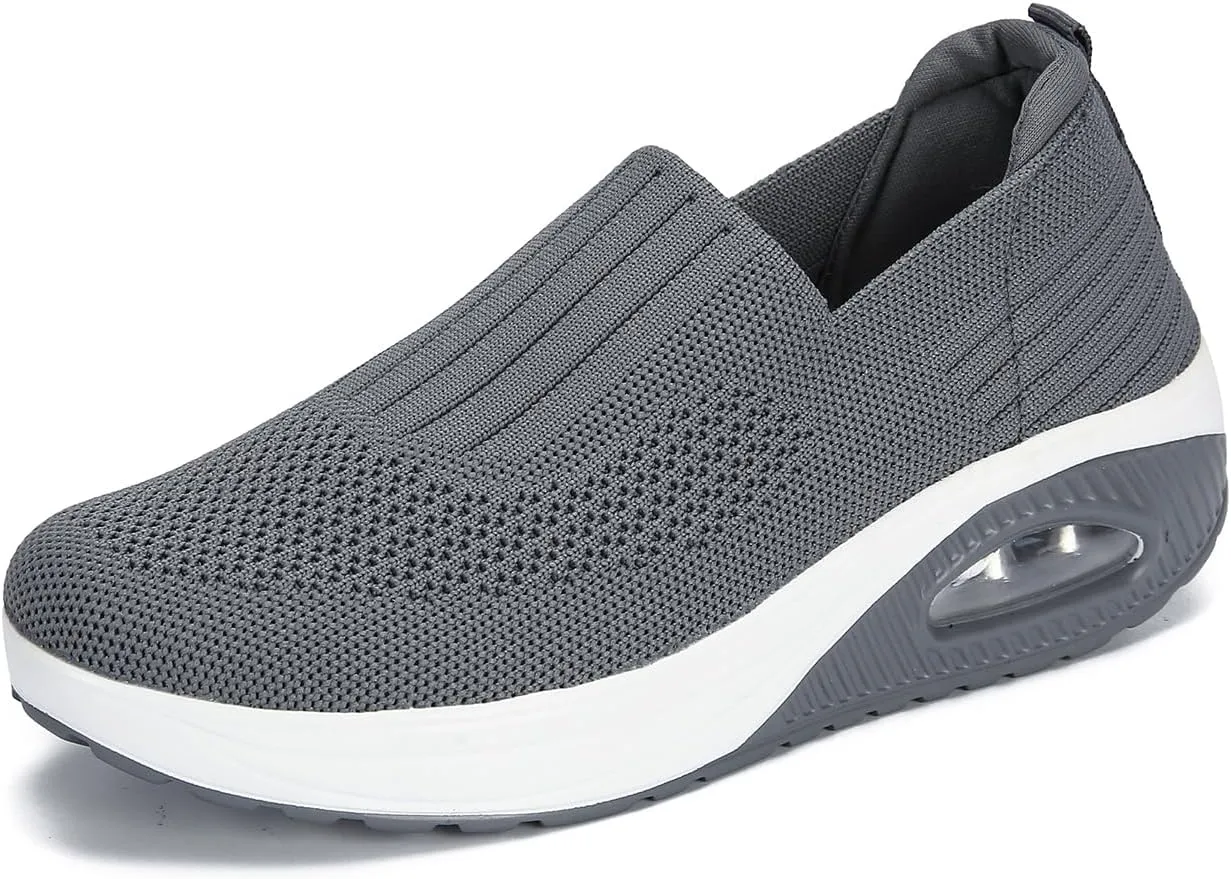 Touchmosees Women's Daily Walker Air Cushion Orthopedic Diabetic-Friendly Wedge Sneaker