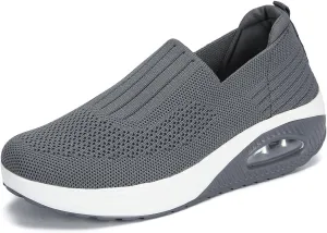 Touchmosees Women's Daily Walker Air Cushion Orthopedic Diabetic-Friendly Wedge Sneaker