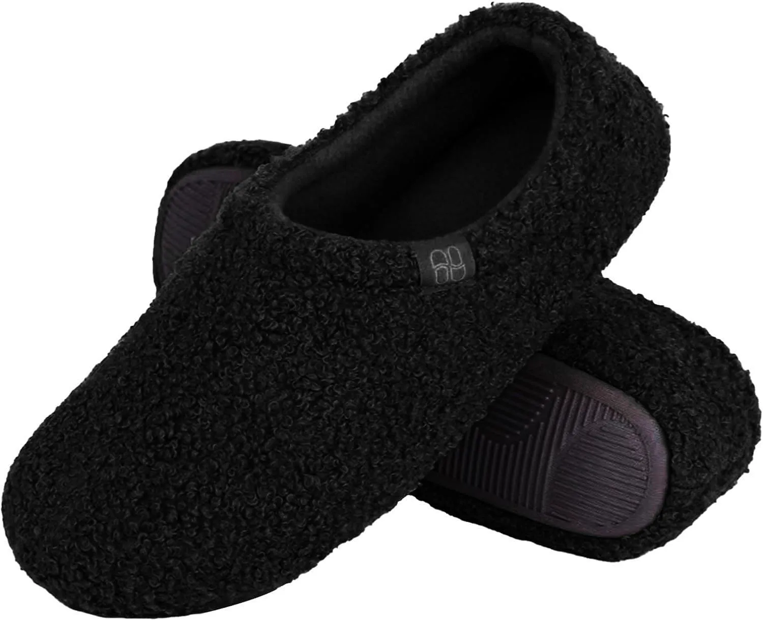 Unisex Fuzzy Curly Memory Bombas Slippers Closed Back Bedroom House Shoes Indoor Soft Comfy Warm Loafer Slippers