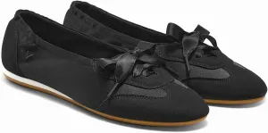 VIVIAIA Yanka Round-Toe Sporty Ballet Lace-Up Satin Sneakerina Flats