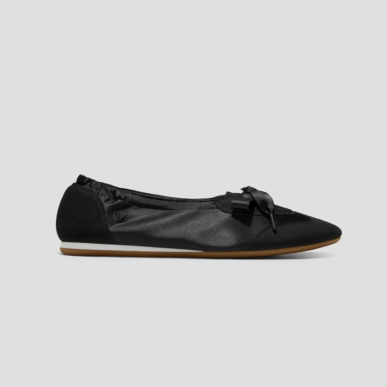 VIVIAIA Yanka Round-Toe Sporty Ballet Lace-Up Satin Sneakerina Flats