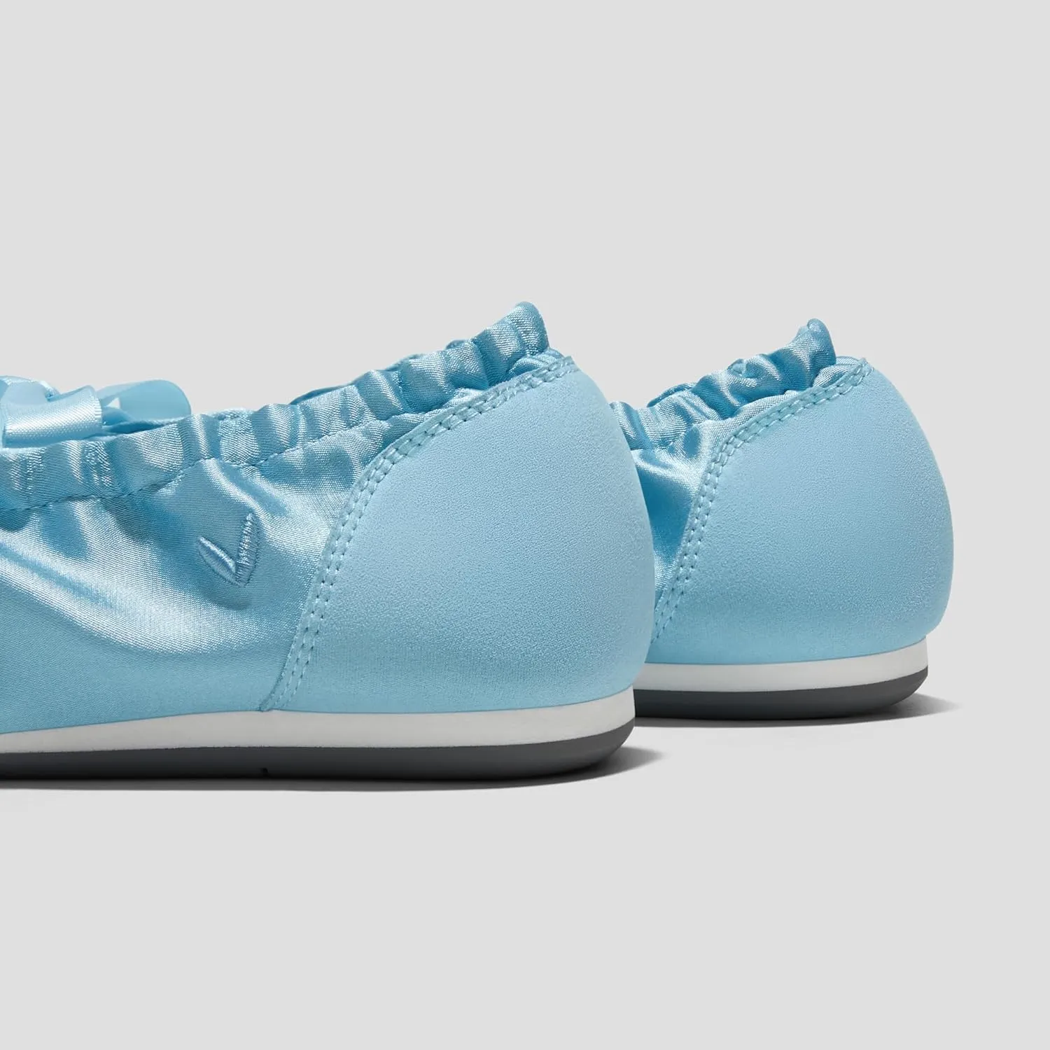 VIVIAIA Yanka Round-Toe Sporty Ballet Lace-Up Satin Sneakerina Flats