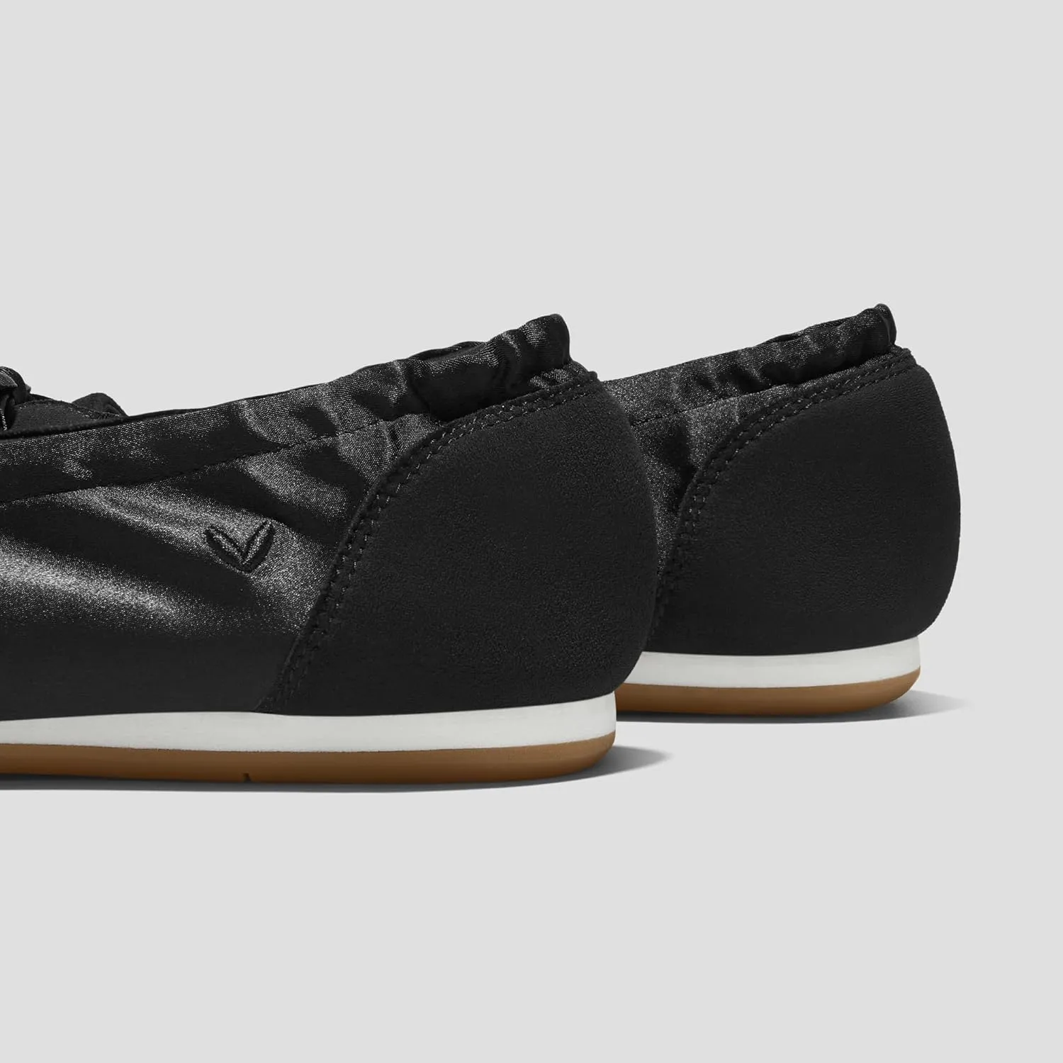 VIVIAIA Yanka Round-Toe Sporty Ballet Lace-Up Satin Sneakerina Flats