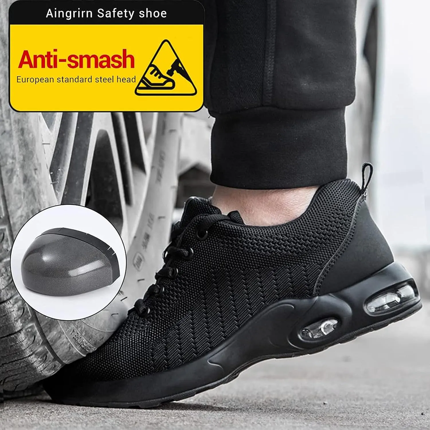 Walking Running Sneakers Shoes for Men Steel Cushion Trainers Toe Women Air Shoes Work Women's Shoes Casual Fashion Shoes