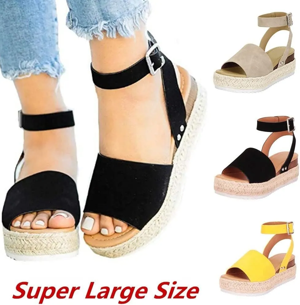Walking Sandals Women, Beach Sandals for Women Casual Summer Espadrille Wedge Sandals Platform Sandals