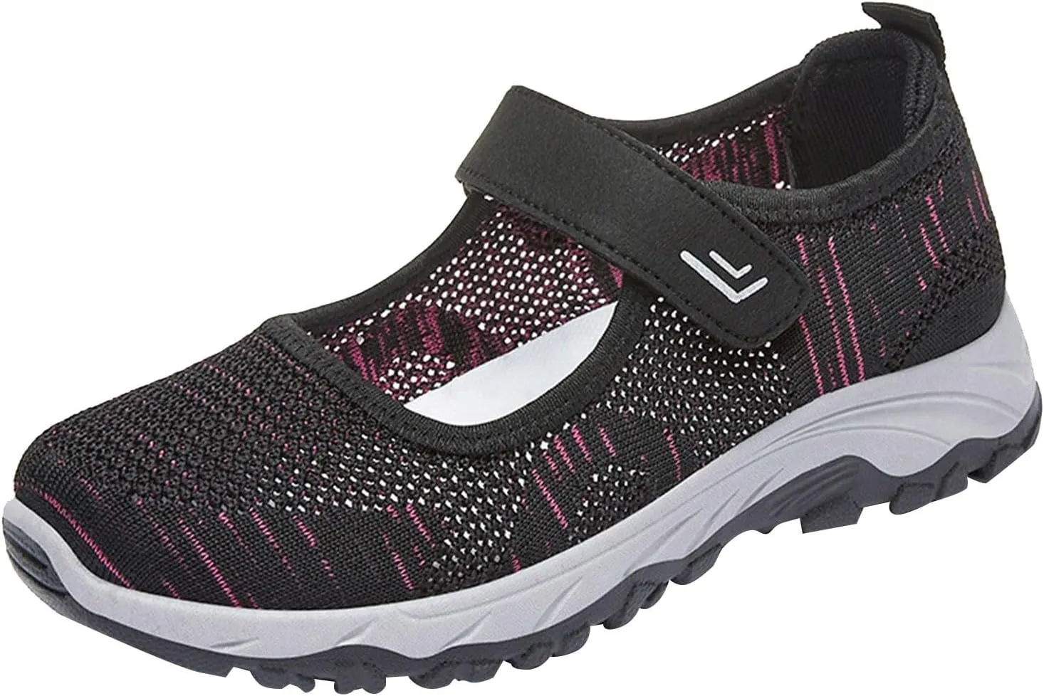 Walking Shoes for Women Non Slip Sneakers Breathable Mesh Orthopedic Sneakers Hook and Loop Strap Running Shoes