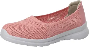 Women Casual Slip On Sneakers Breathable Knit Walking Shoes Lightweight Loafers Non Slip Comfortable Flats