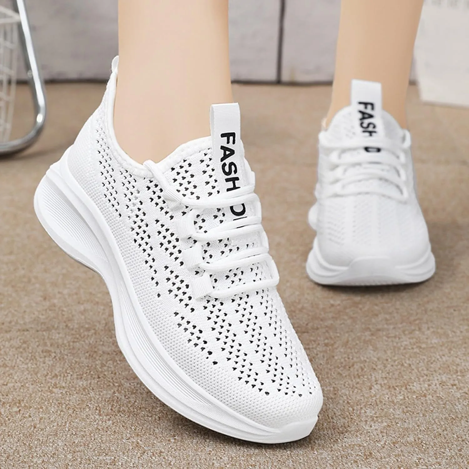 Women Lightweight Mesh Sneaker Breathable Running Cloud Soft Sole Non Slip Sports Athletic Tennis Trainer Shoes