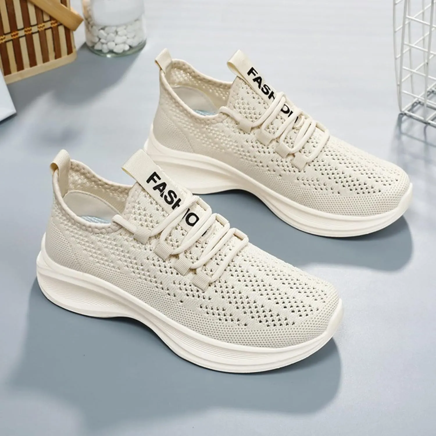 Women Lightweight Mesh Sneaker Breathable Running Cloud Soft Sole Non Slip Sports Athletic Tennis Trainer Shoes